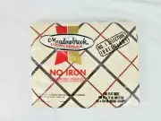 Vintage Meadowbrook Full Flat Sheet Luxury Percale NOS No. 1 Selection Irregular