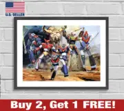Super Robot Wars Poster 18" x 24" Print Retro Anime Wall Art Mazinger