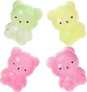 NAMOARLY 4pcs Adorable Bear Shaped Stretchy Squeeze for Fun Mixed Color Household Decompression for Adults Great Present Idea