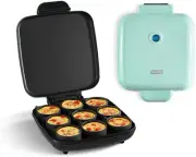 DASH Sous Vide Style Family Size Egg Bite Maker Aqua, Black, Red, Silicone Cups