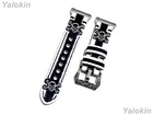 White & Black Skull Crossbones Leather Band Strap for Fitbit Ionic Smartwatches
