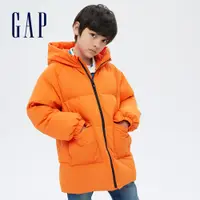 在飛比找蝦皮商城優惠-Gap 兒童裝 連帽羽絨外套-橙色(707734)