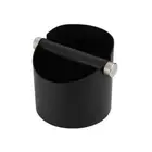 KNOCK BOX BLACK COFFEE BARISTA BIN ROUND SHAPE ESPRESSO GRIND WASTE TAMPER BIN