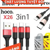 在飛比找蝦皮購物優惠-Hoco X26 3合1多功能傘式充電線(Iphone-An