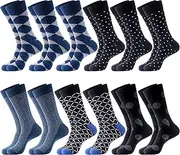 [Parquet] 12 Pack Dress Socks for Men- Fancy Argyle and Classic Pattern Dress Socks