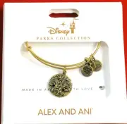 Alex and Ani Disney Park Bracelet ✿ Bas Relief Animal Kingdom Tree of Life Gold*