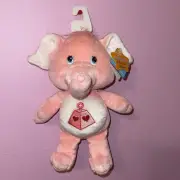 Vintage Y2K Care Bears lotsa heart elephant plush stuffed animal toy kawaii 2003