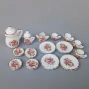 15PCS Dollhouse 1:12 Scale Miniatures Handmade Teapot Cup China Set Decorate