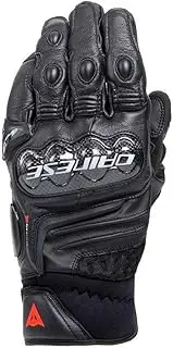 Dainese Men's Carbon 4 Short Gloves Leather Motorcycle Gloves with Carbon Ankle Protectors