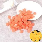 500 Pcs Glowing Rocks, Glow in The Dark Rocks for Outdoor Decor Garden Lawn Yard, Aquarium,Indoor Outdoor Decor for Garden Walkway Fish Tank Aquarium Vase Filler (Color : Orange 2)