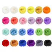 Needle Felting Wool - 24 Colors Fibre Wool Yarn for Wool Felting Yarn Supplies