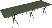 SHUQICAINA Folding Camping Beds for Adults, Heavy Duty Camp Bed, Lightweight Camping Beds with Storage Bag, Portable Sleeping Cot Supports 265lbs for Outdoor Travel Office Festival (Color : Green)