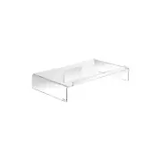 Acrylic Computer Monitor Stand With Keyboard Storage Holds Up To 50 Pounds 21.25