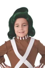 Oompa Loompa Bouffant Wig Kids/Children Fake Hair Costume Party Accessory Green