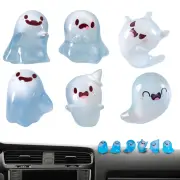 6pcs Glow in the Dark Ghost Car Ornament Car Dashboard Interior Decor Home Decor