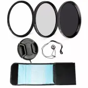 52mm-82mm Neutral Density ND8+CPL Polarizing+UV Camera Filter