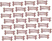 120pcs Fence for Farm Animals - Plastic Corral Fencing - for Barn Paddock and Cake Toppers Ideal for Play and Decoration