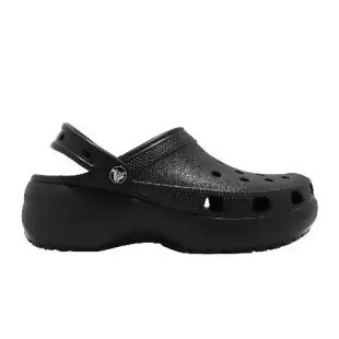 Crocs 布希鞋 Classic Platform Clog W 女鞋 黑 洞洞鞋 厚底 206750001