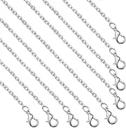 AIMALL 48 PCS Universal O-Chain Necklace, Copper Clad Metal Chain for Jewelry DIY, Round Cross Link Design – Length 17.7 Inches