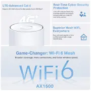 TP-LINK Deco 4G+ AX1500 Whole Home Mesh Wi-Fi 6 Gateway