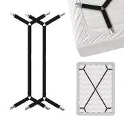 Bed Sheet Holder Straps Criss-Cross - Sheets Stays Suspenders Keep Fitted/Fla...