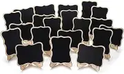 24PCS Wood Mini Chalkboard Sign with Easel Stand Food Labels for Party Buffet Blackboard for Message Board Signs Weddings Place Cards Birthday Parties Table Numbers Plants Special Event Decorations