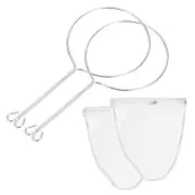 Mesh Strainer Bag, 2pcs Nylon Filter Bag with Handle, Medium Nut Milk Bag