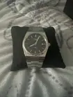 Men’s Swiss Tissot PRX Stainless Steel Watch. Silver and Blue.