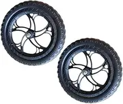 Generic 1 Pair Balance Replacement Wheels Lightweight Bicycle Boys Girls Bicycle Wheels Maintenance Repair Non -Inflatable Drive Wheels, Plum Blossom Wheel