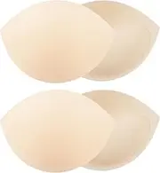 [Psyqtsuary] 2 Pairs Women's Push Up Bra Pads Inserts Breast Enhancers, Padded Bra Cups Insert or Sew In, Large Cup Bust Lifter, Breast Enhancer Cups, Replacement Bra Pad Inserts Add 1-2 Cups Size Fits A B Cup,