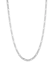 Bloomingdale's Fine Collection Men's Figaro Link Chain Necklace in 14K White Gold, 24