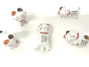 Maneki neko Chopstick rest Pottery Fortune cat Lucky cat
