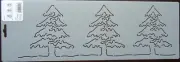 Stencil Quilting FC11 border 5" 12.7cm Snow in the Evergreens tree quilt stitch