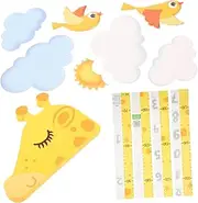 LIFKOME 1Set Giraffe Height Chart Sticker for Nursery Removable Height Measuring Wall Decal Growth Record for Boys Easy to Apply Remove for Decor