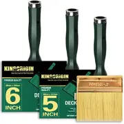 3 Piece(4inch,5inch,6inch) Deck Stain Brush by Block Brush, Paint Brush Heavy