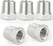 ERGAOBOY 5 Pcs Reducer Hex Bushing, 3/4" Male to 1/2" Female BSP, 304 Stainless Steel Reducing Pipe Adapter Fitting