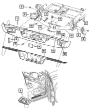 Genuine Mopar Bumper To Frame Rail Bracket Left 55077109AC
