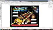 WILLIAMS comet pinball machine backglass translite replacement