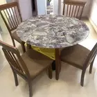 30" Round Amethyst Stone Coffee Table Crystal Healing Gemstone Countertop Decor