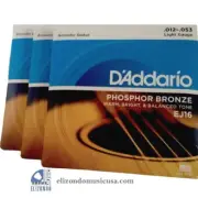 D'Addario EJ16 Phosphor Bronze Acoustic Guitar Strings - Light 3 Individual Sets