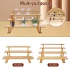 Bamboo Cupcake Display Riser Figurines Display Stand Multi Layer Perfume Seymr