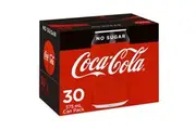 Coca - Cola Zero Sugar Soft Drink Multipack Cans 30 X 375ml