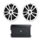 Infinity 10" 600W Marine Subwoofer (White, Pair), 300W Mono Amplifier