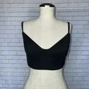 Splendid Intimates Long Line Soft Cup Bra Paprika Black NWT