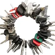 EISENS (58) Equipment Key Set For John Deere Cat Toyota JCB Volvo Doosan Bobcat Kubota Hyundai Bomag New Holland Komatsu Case Clark IH Kobelco Takeuchi Massey Ferguson JLG Genie Vermeer Terex