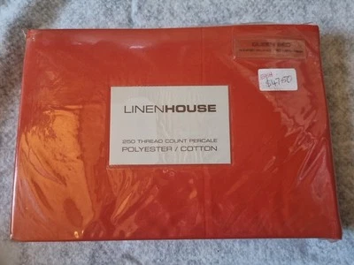Burnt Orange (Red) Queen Bed Valance - Pleated
