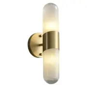 LumenSphere Capsule Brass & Glass Wall Light - 2 Light, G9 Base