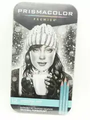Prismacolor Premier 12ct Turquoise Soft Graphite Pencil New Sealed Tin #2069798