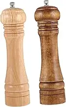 UTHCLO 2Pcs Pepper Grinders Natural and Vintage Color Manual Pepper Grinding Gadgets for Kitchen Use for Sea Salt and Pepper Seasoning