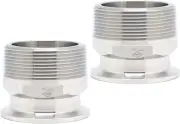 QiiMii 2" Tri Clamp Adapter to MNPT Thread Ferrule TC 64mm x2"